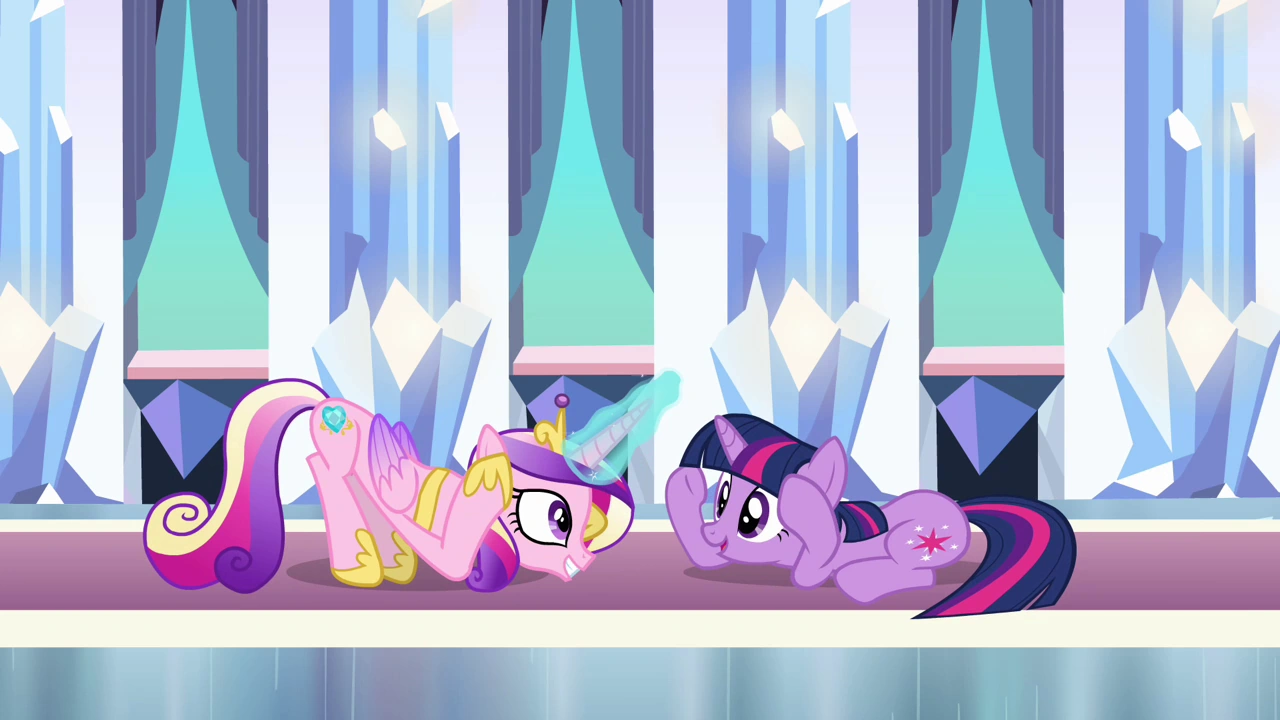 Image - Cadance and Twilight doing the "Sunshine" dance in 